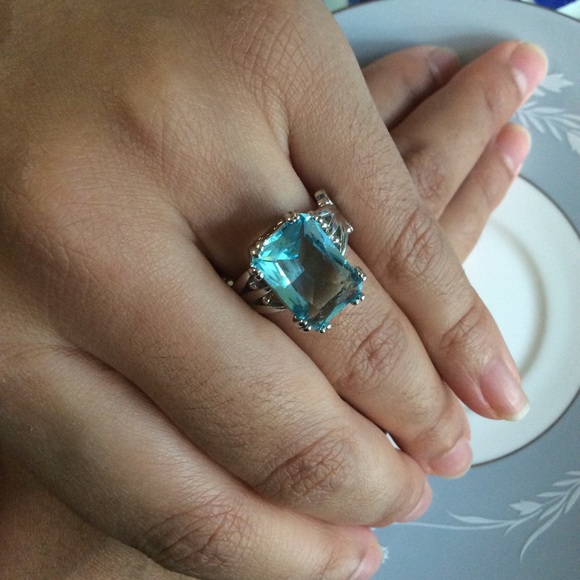 Sterling Silver London Blue Topaz Ring 925 - Picture 8 of 8